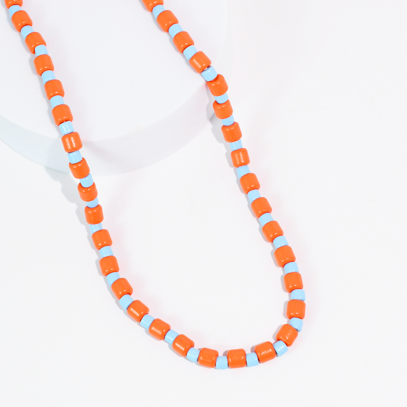 Sprinkle Orange Turquoise Necklace