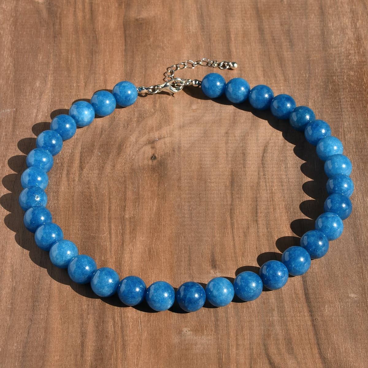 Dark Blue Beaded Necklace - Small Beads