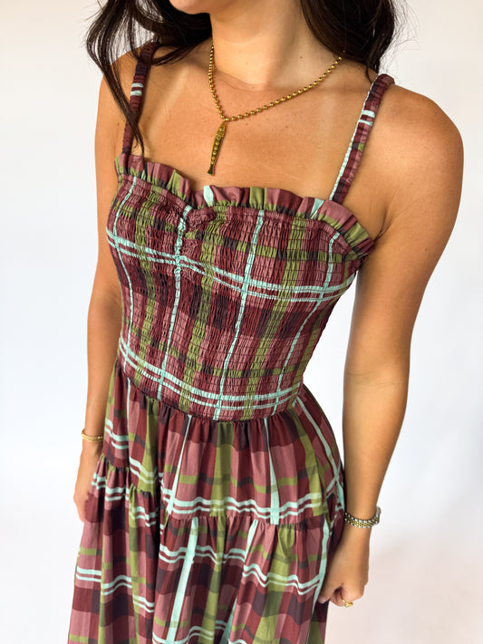 THE HEATHER PLAID MAXI