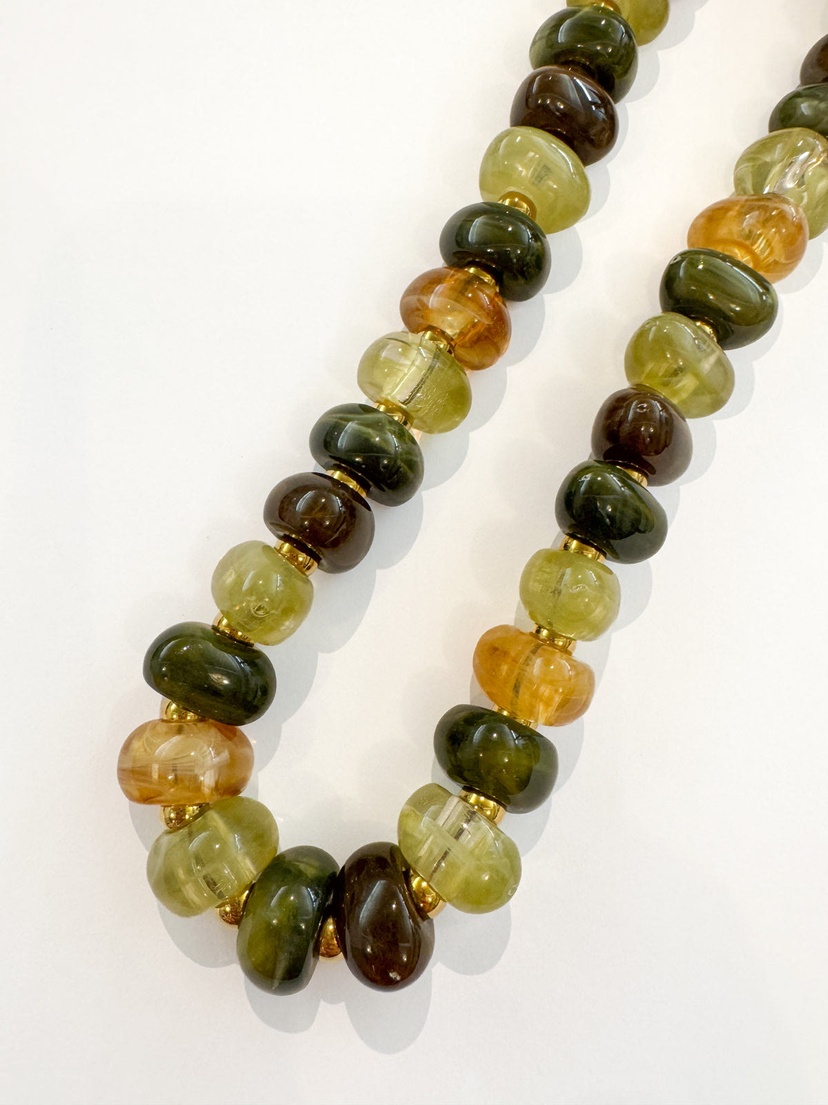 Green Multi Small Beaded Necklace