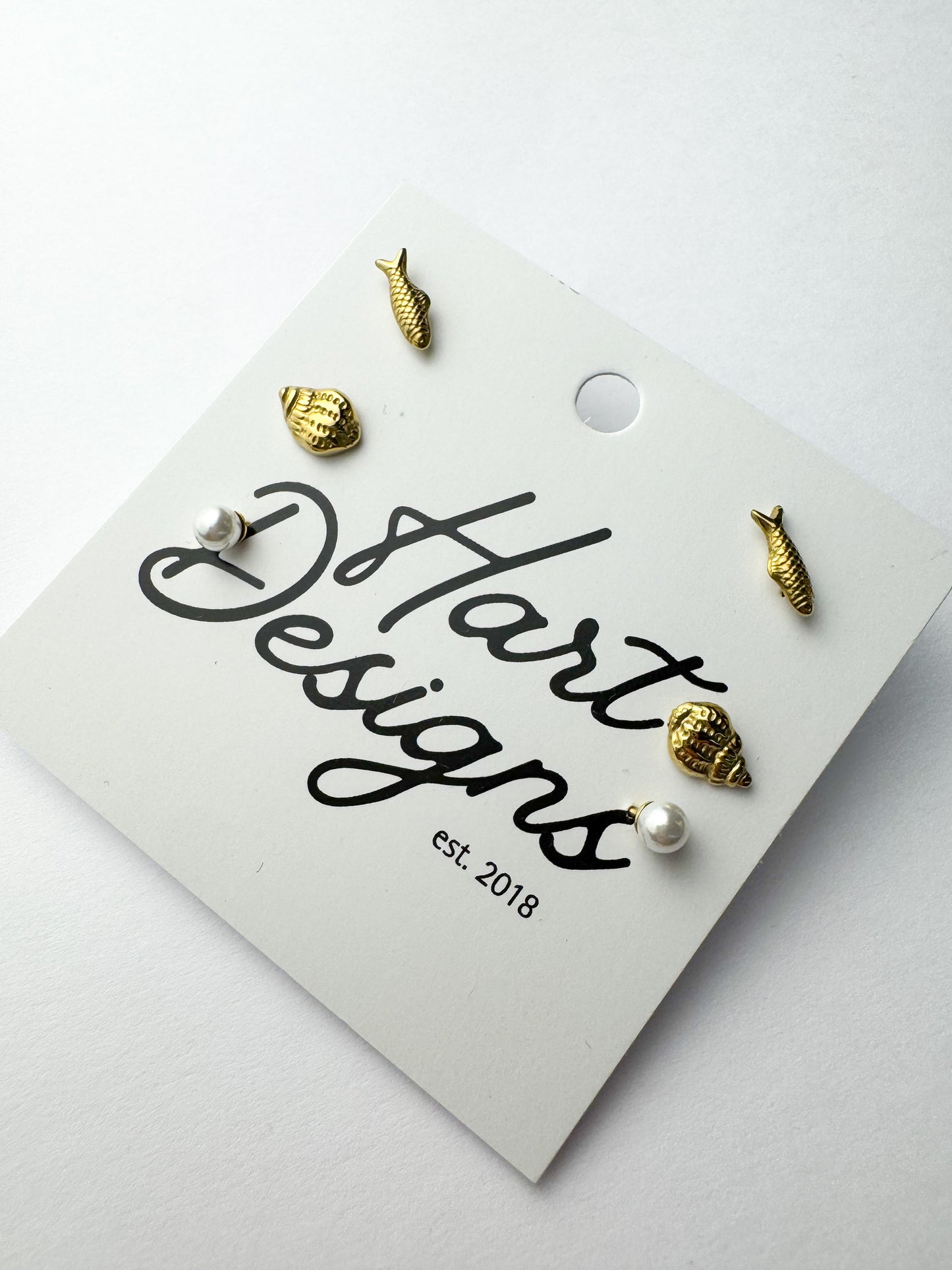 Beachy Gold Earring Set - 3 Pair