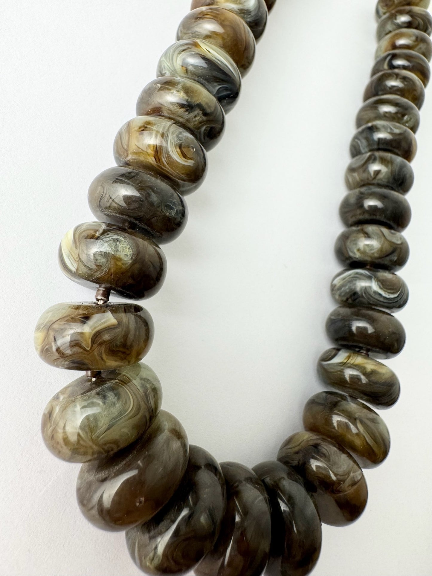 Brown Marble Chunky Necklace