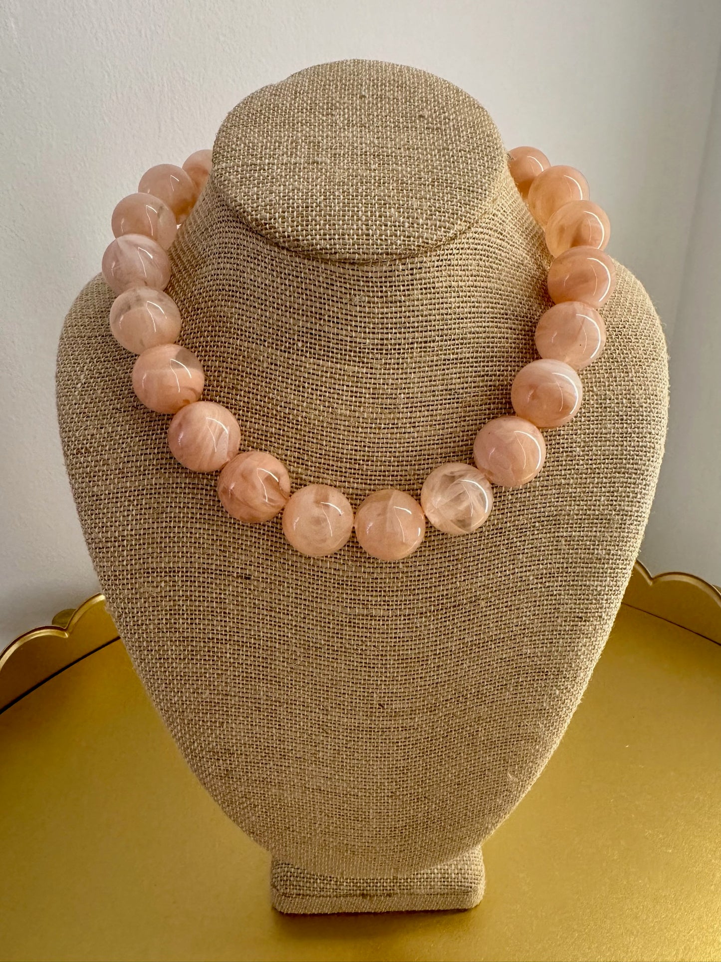 Light Pink Beaded Necklace