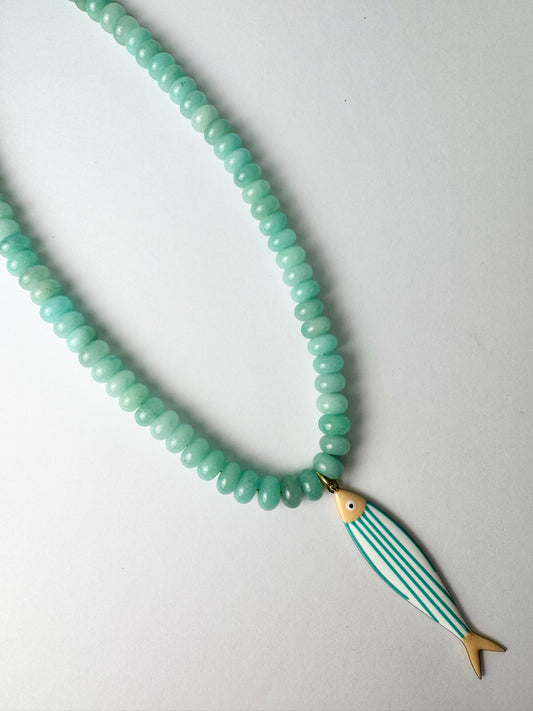 Aqua Fish Necklace