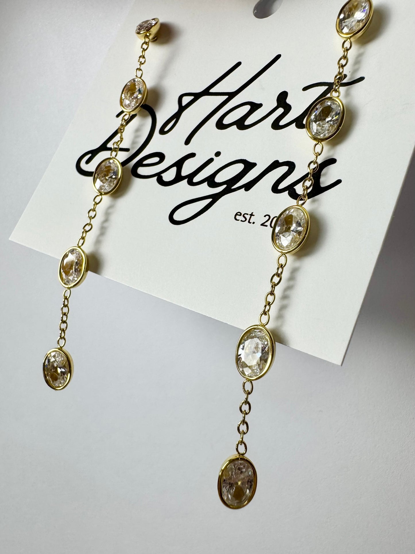 Circle Diamond Dangle Earrings