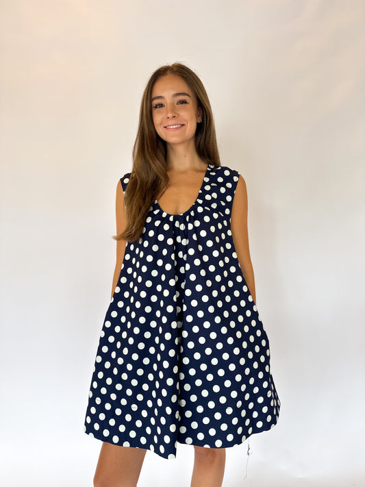 EDISON POLKA DOT MINI DRESS