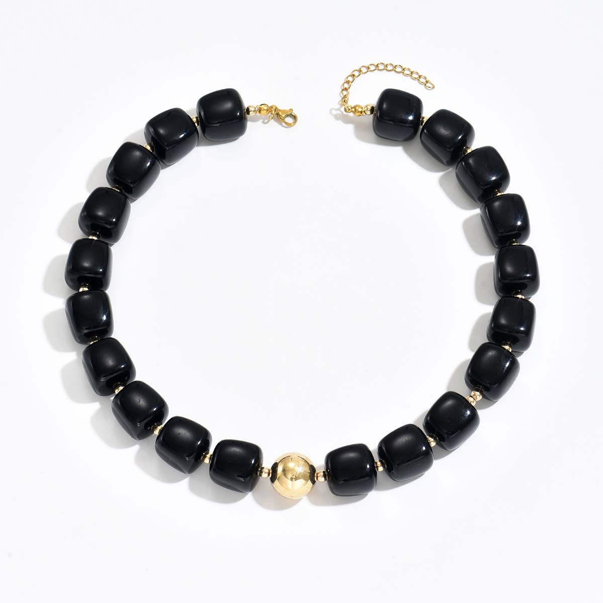 Black Beaded Necklace