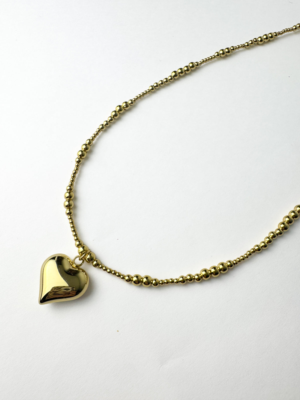Waterproof Gold Heart Necklace