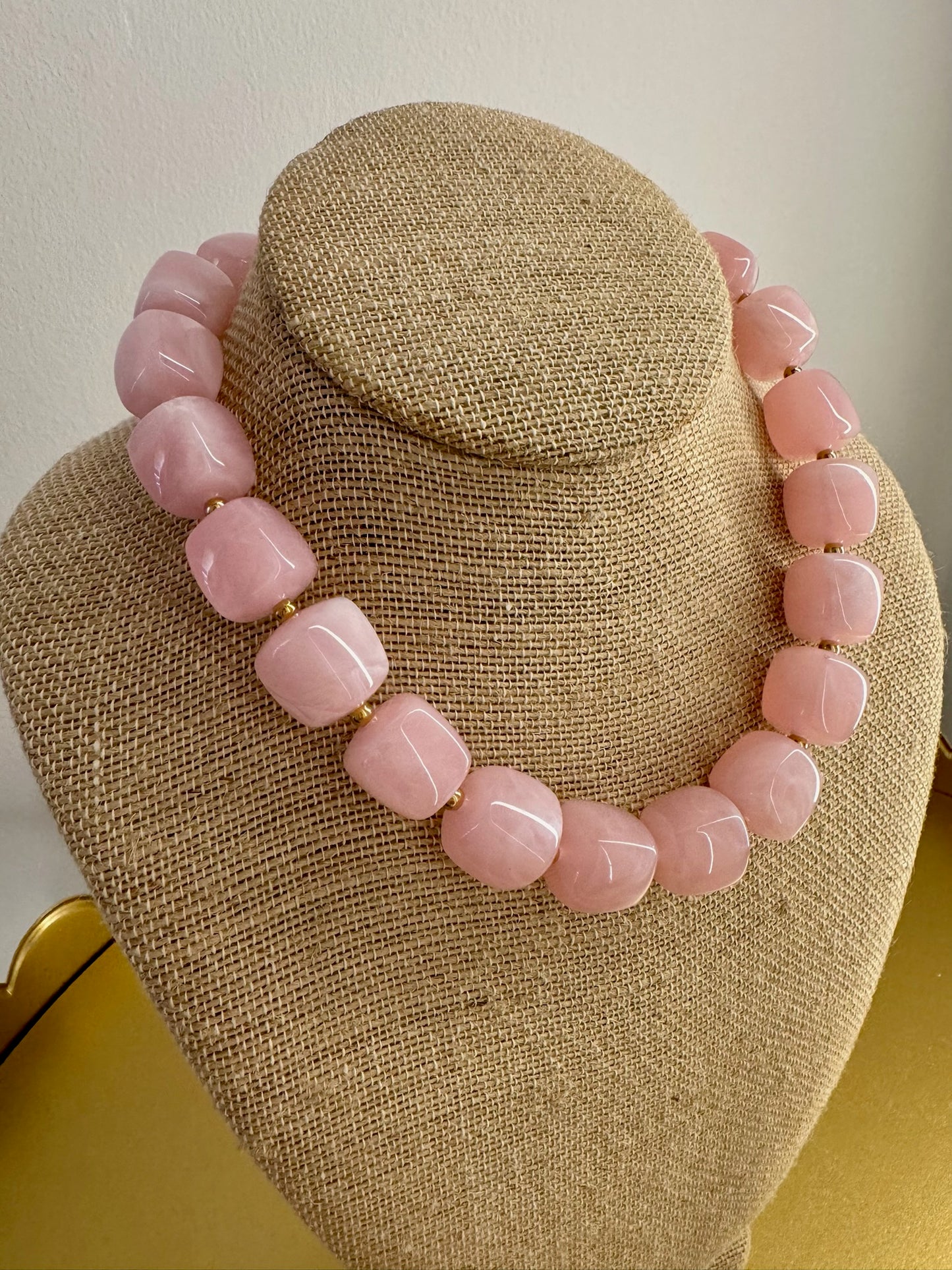 Light Pink Chunky Beaded Necklace