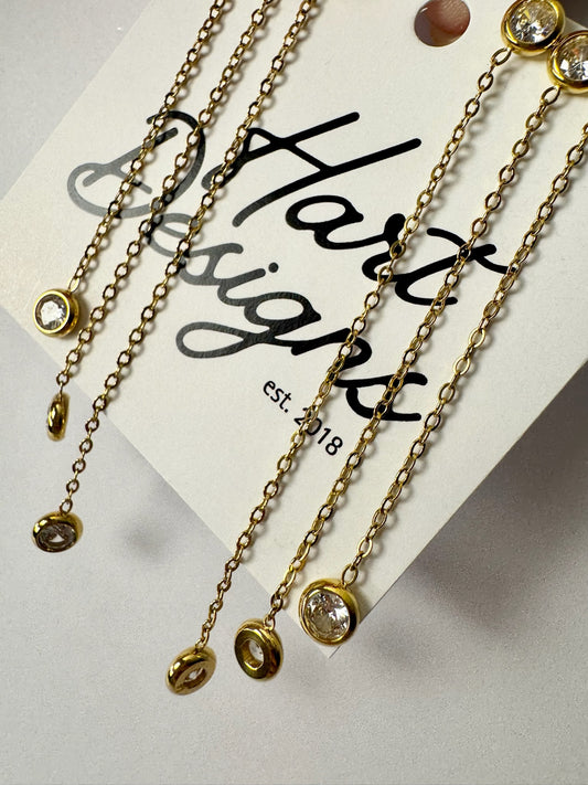 Layered Diamond Dangle Earrings