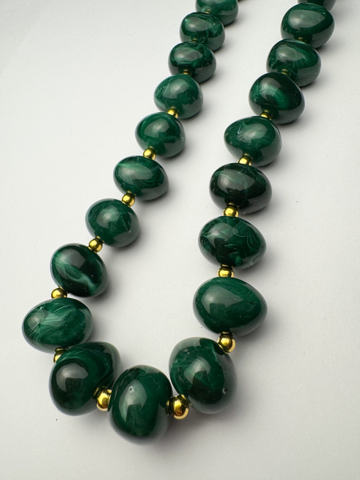 Green Round Bead Necklace