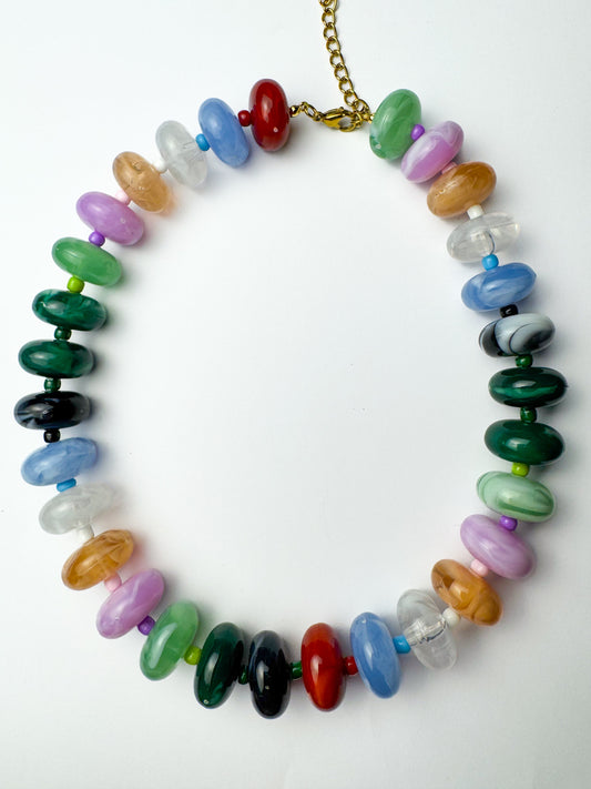 Multi Color Chunky Necklace
