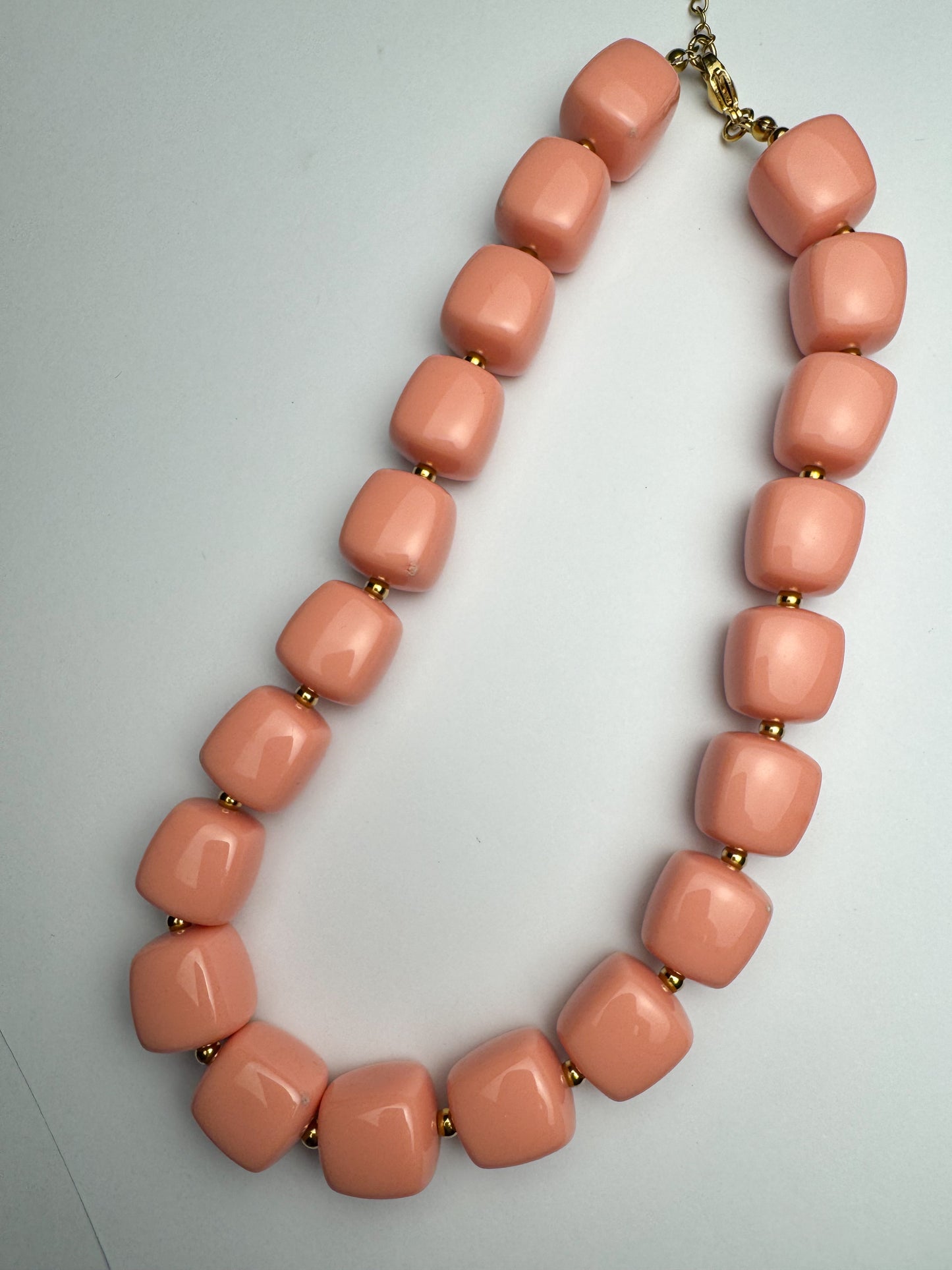 Bubble Gum Pink Beaded Necklace