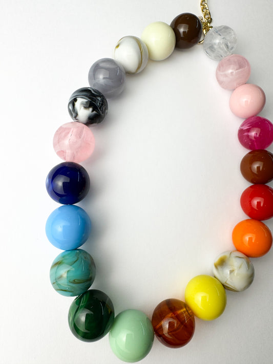 Multi Color Beaded Necklace