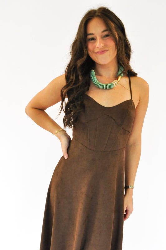 THE ELEANOR SUEDE DRESS