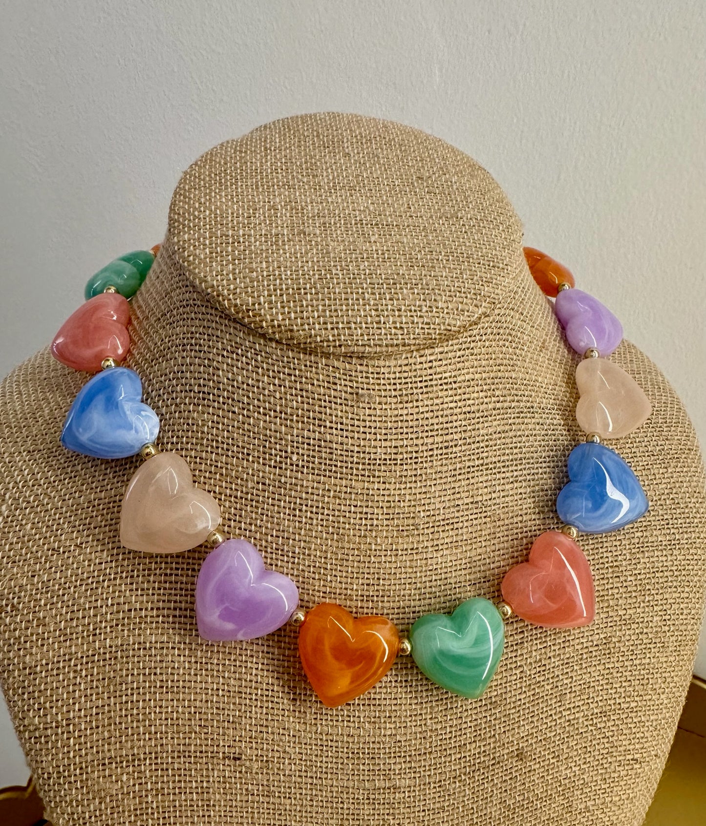 Multi Color Heart Necklace