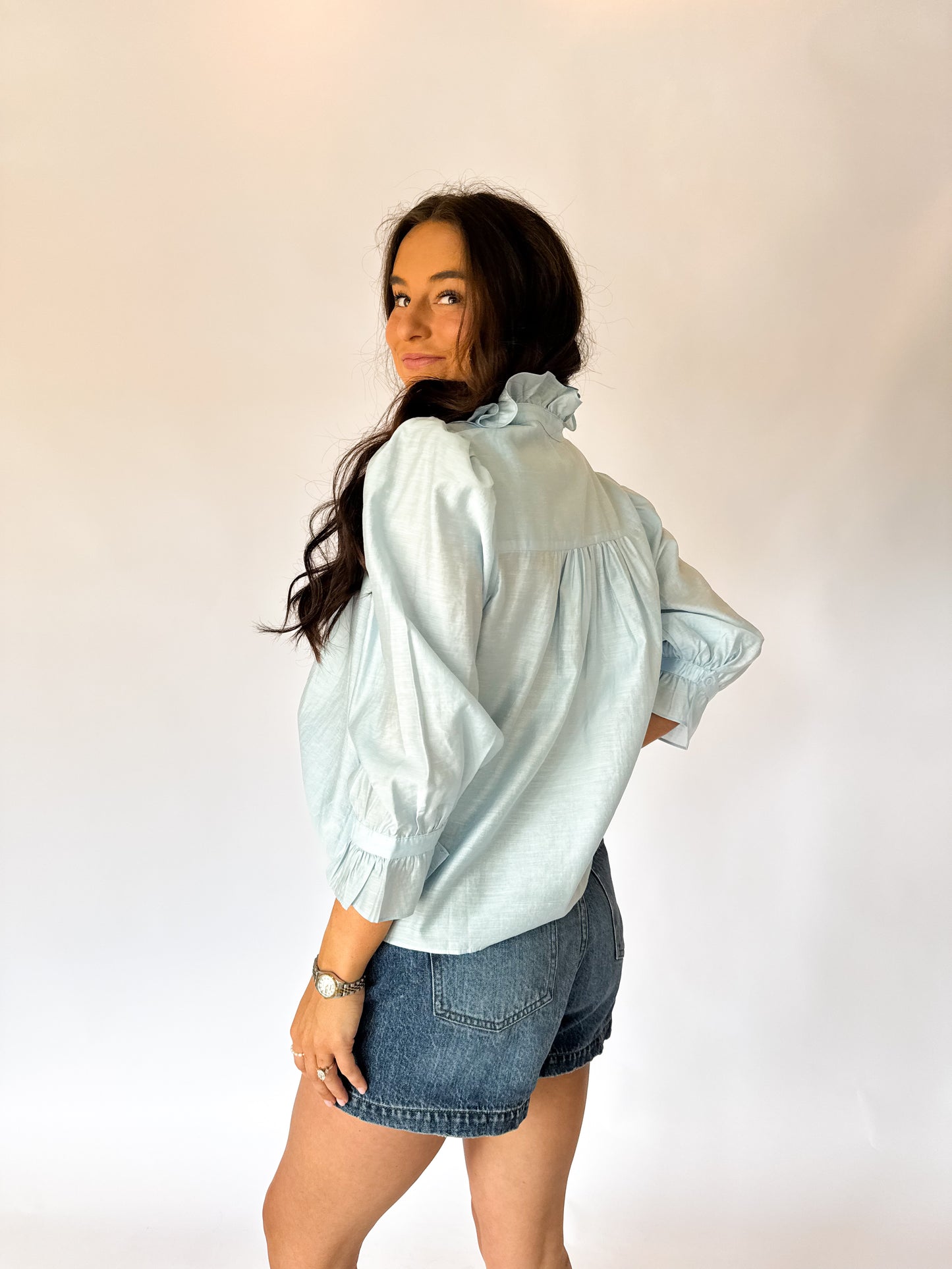 EASTON RUFFLE BLOUSE