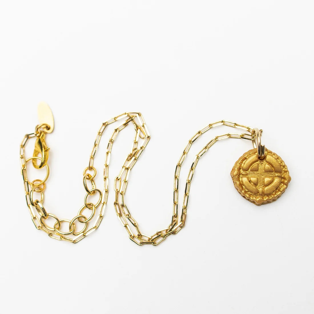 Hidden Truth- Tiny Paperclip Chain with Tiny Annette Cross