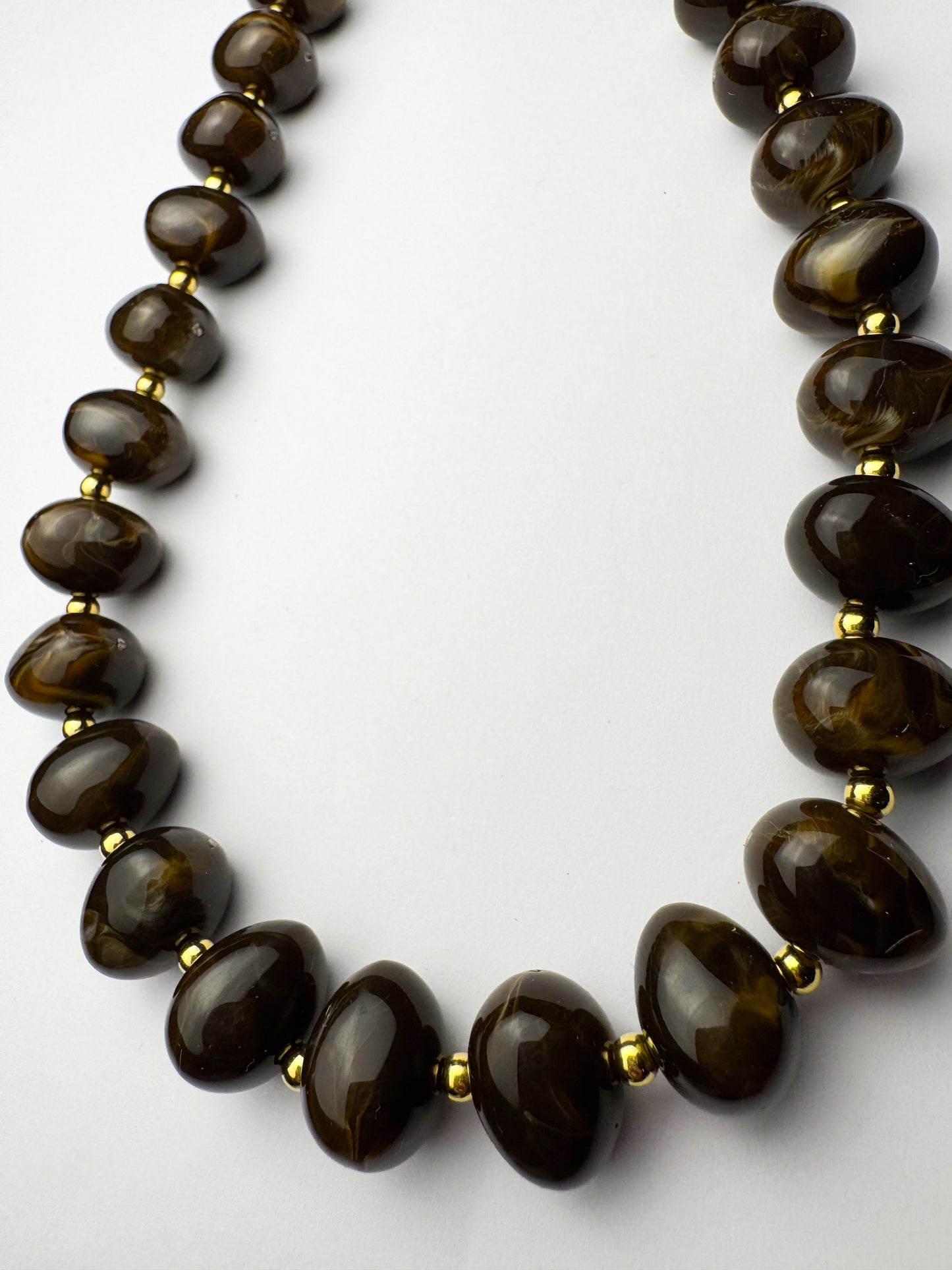 Brown Round Bead Necklace