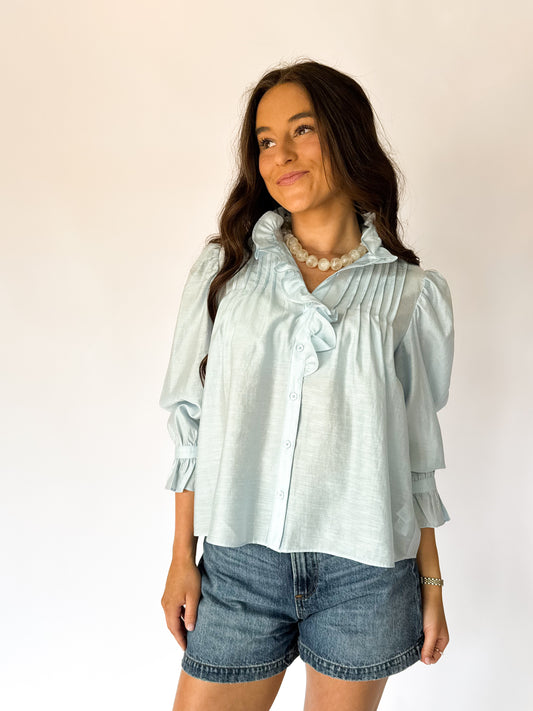 EASTON RUFFLE BLOUSE