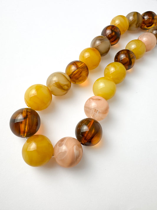 Yellow and Pink Multi Necklace