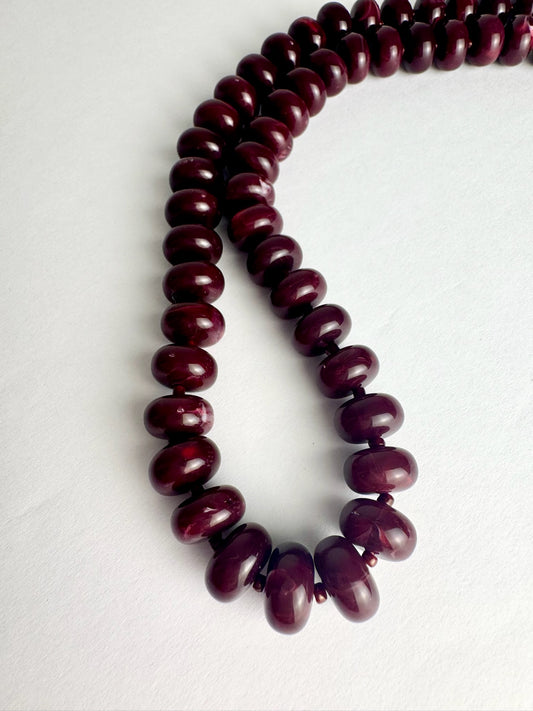 Burgundy Small Bead Necklace