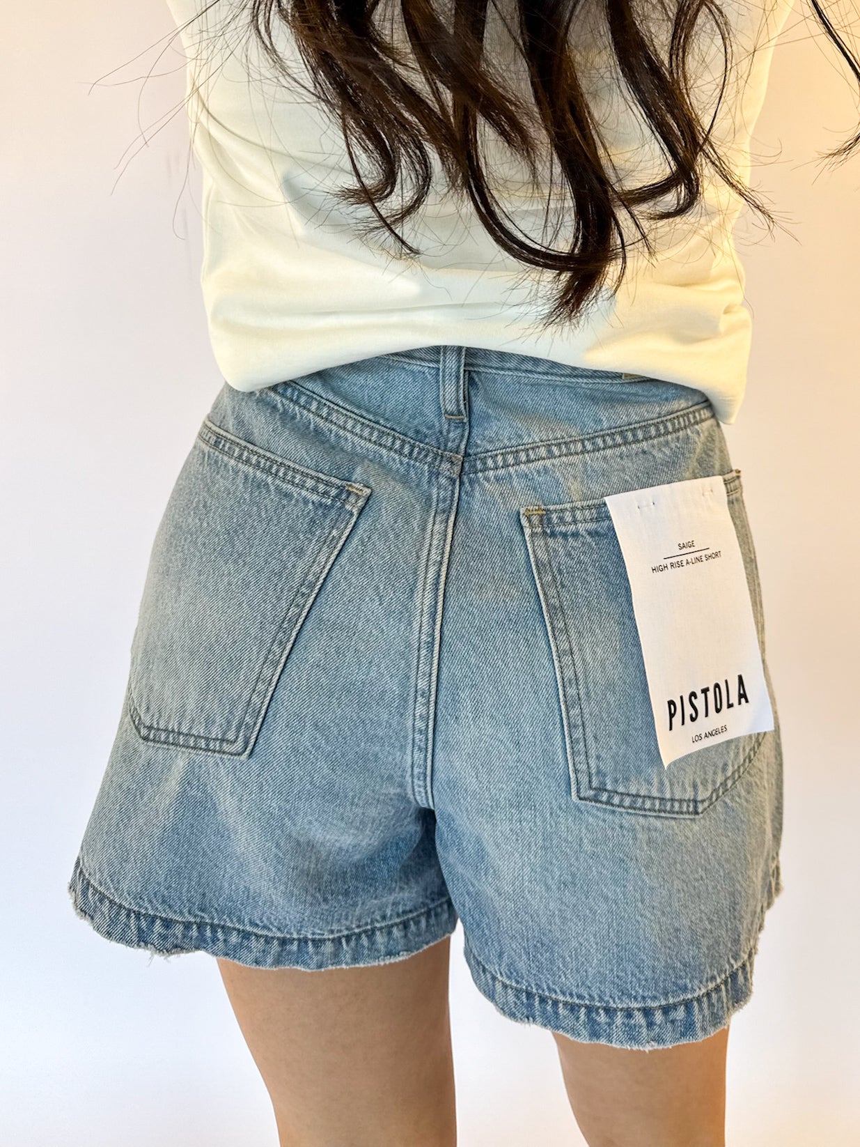 SAIGE HIGH RISE A-LINE SHORT FRENCH RIVIERA