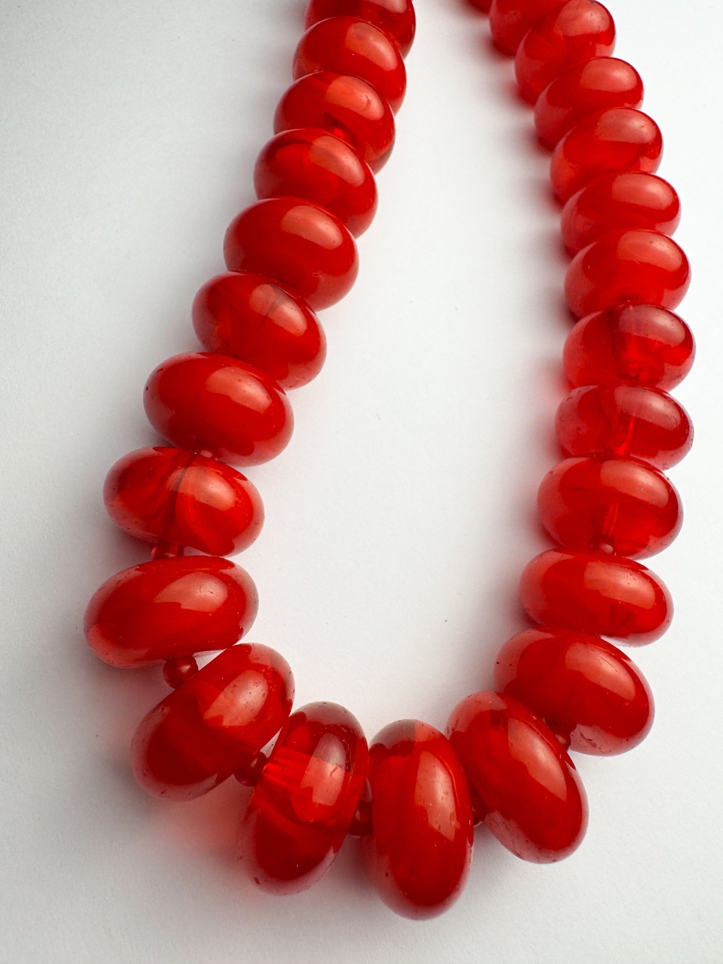 Red Beaded Chunky Necklace