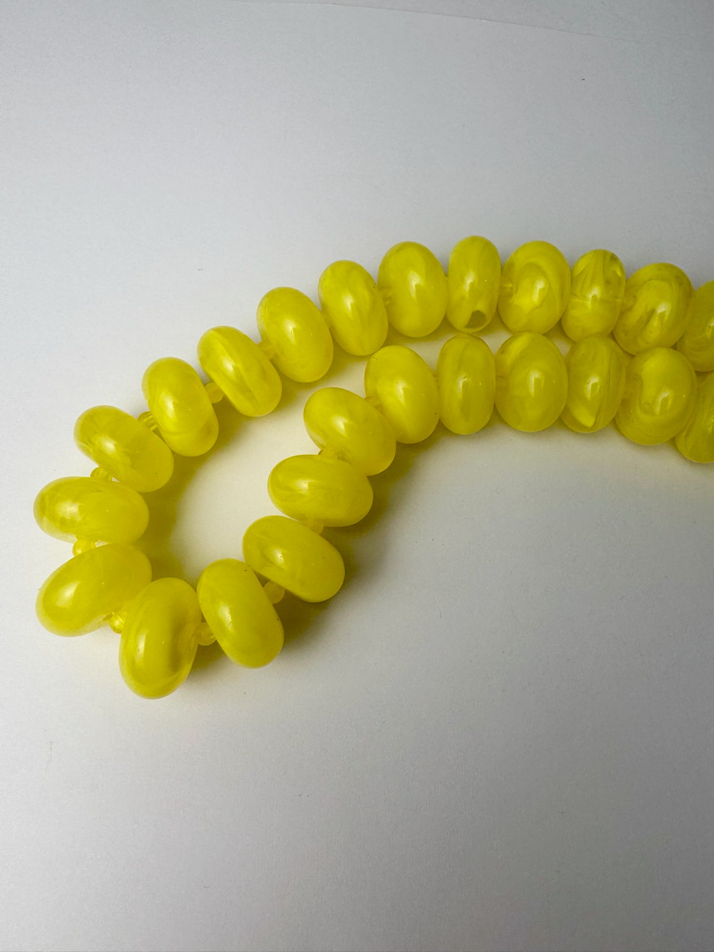 Yellow Chunky Beaded Necklace