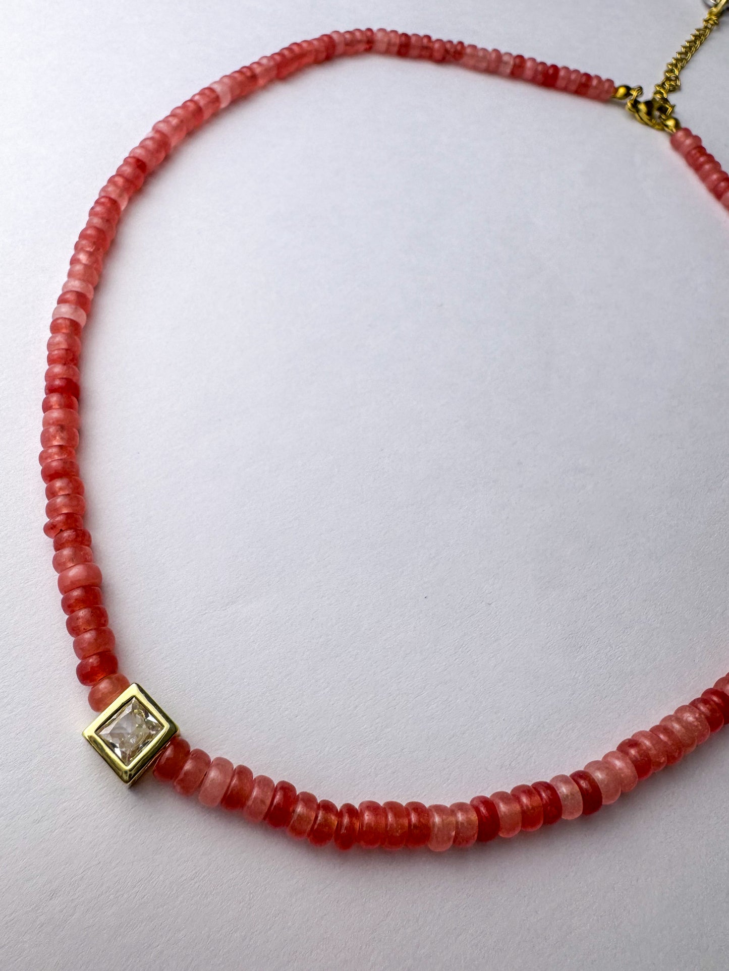 Pink Choker with Diamond
