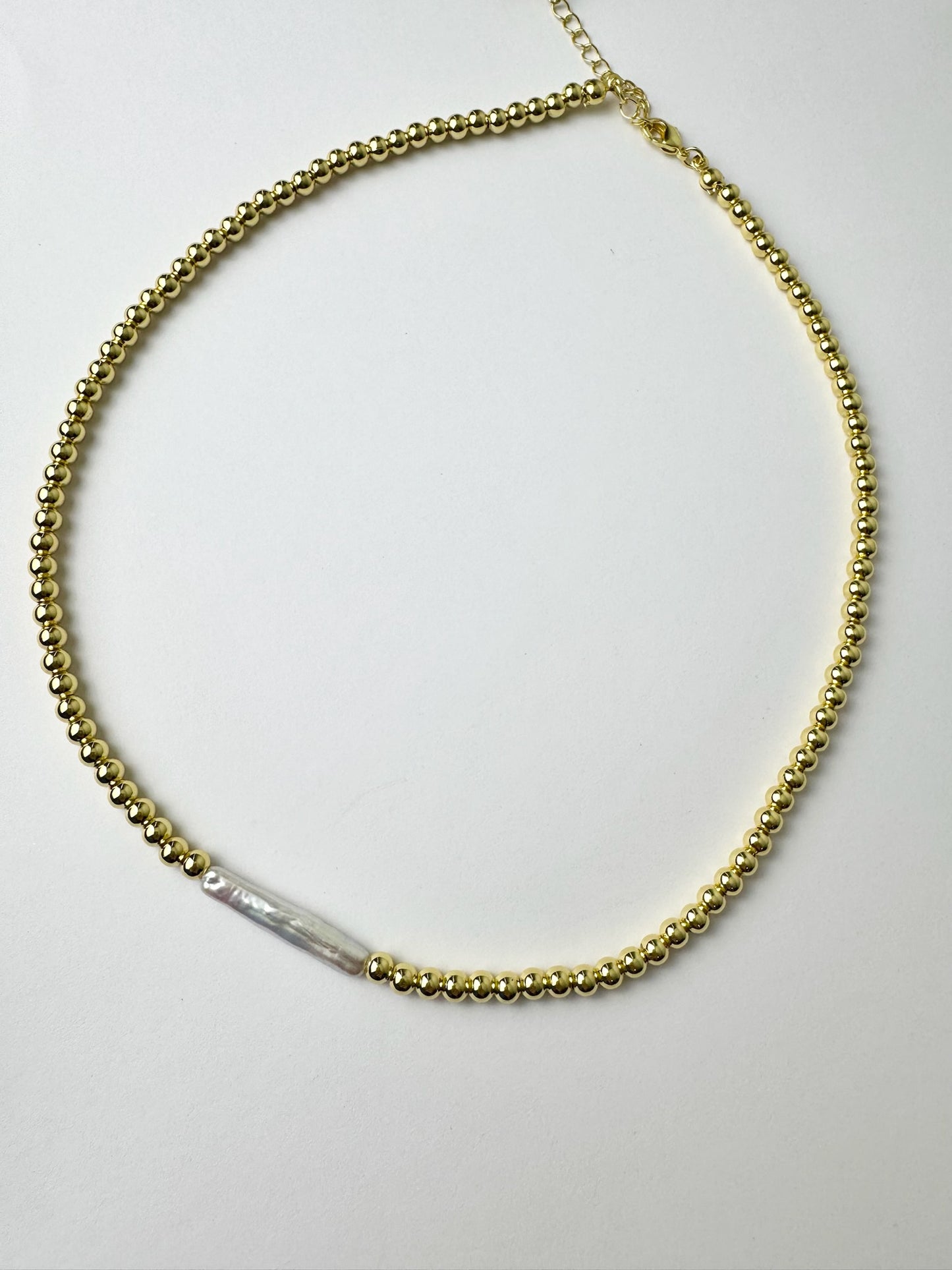 Pearl Beaded Choker Necklace
