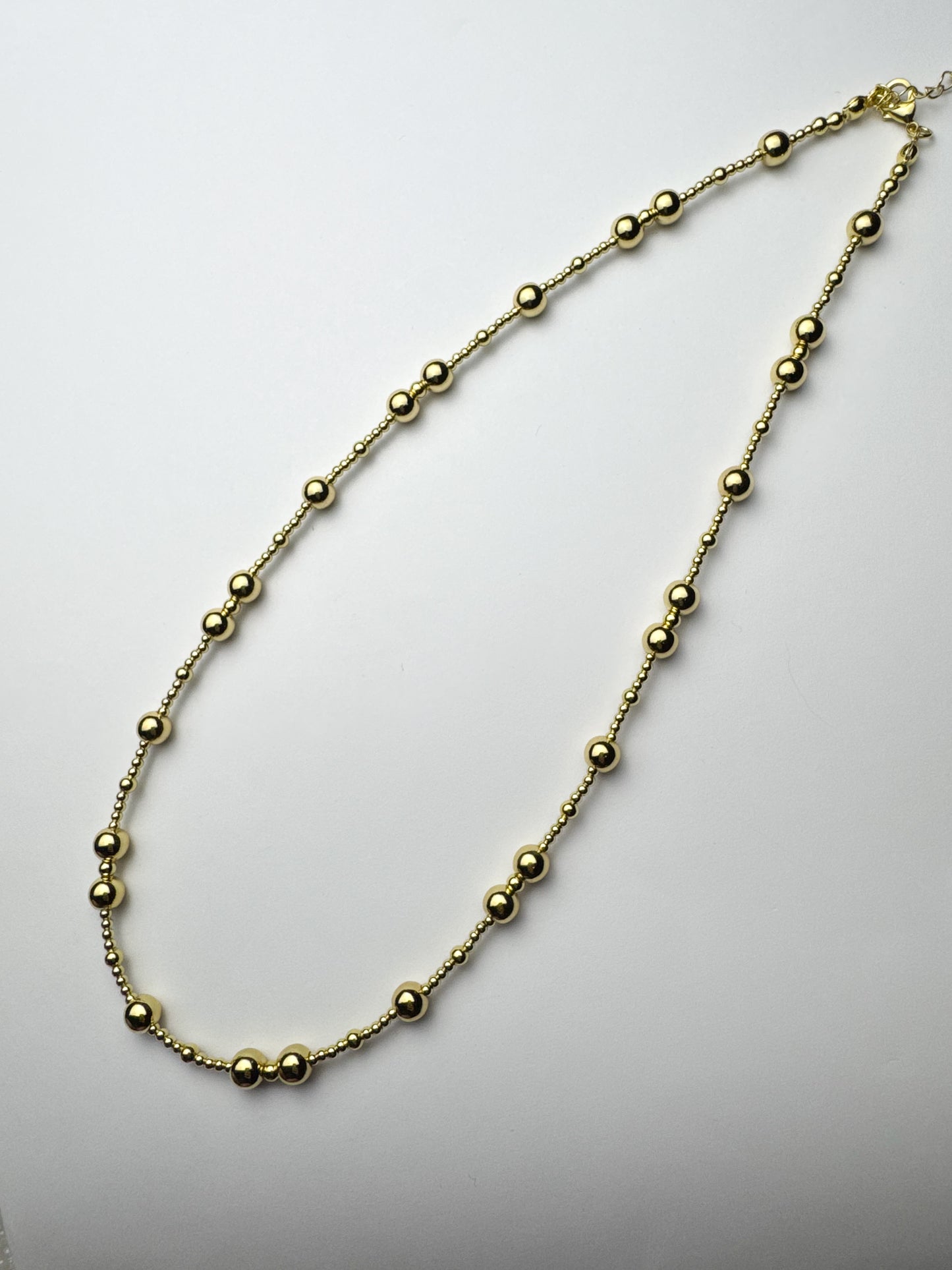 Gold Beaded Waterproof Necklace