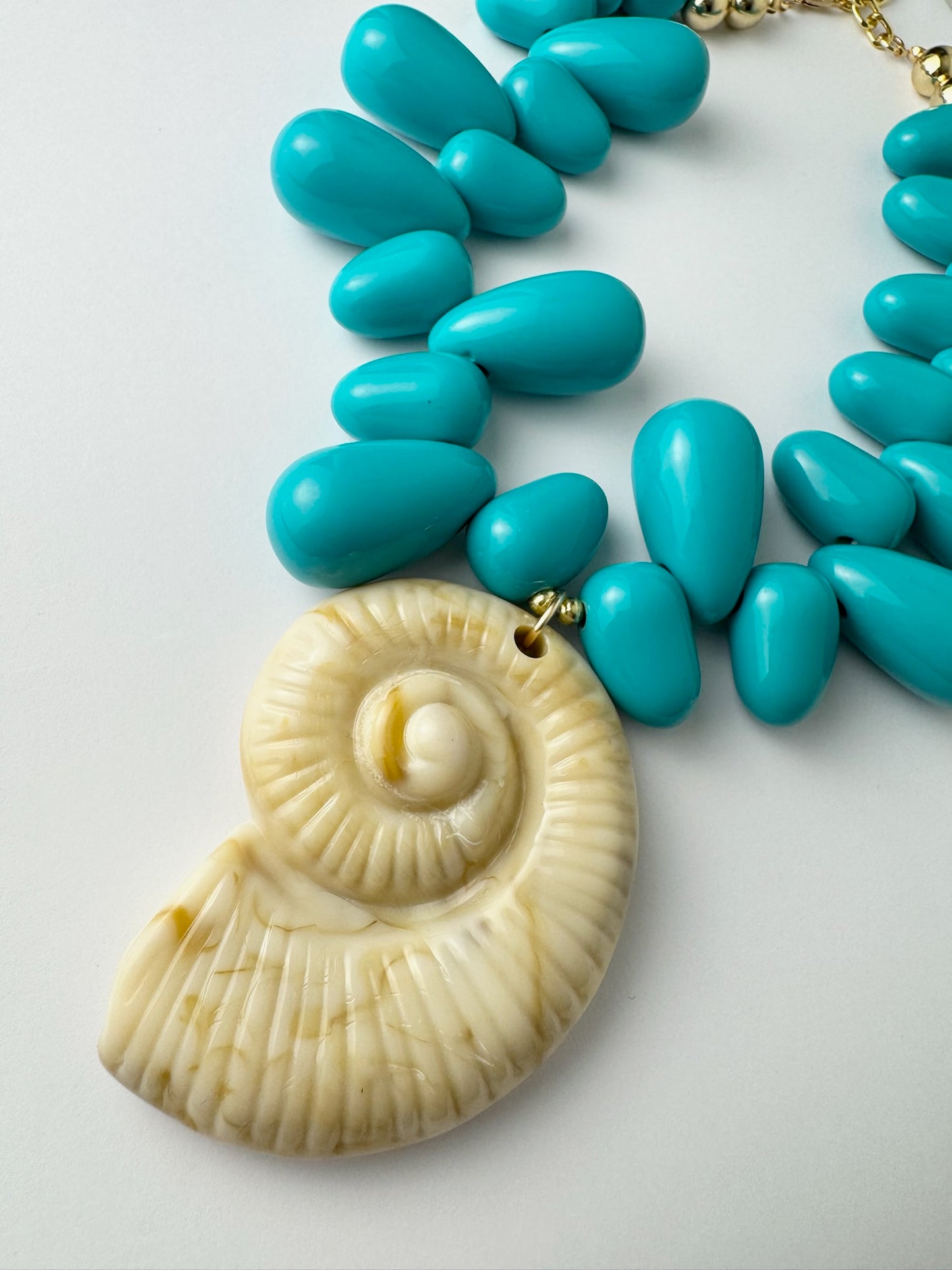 Teal Shell Necklace