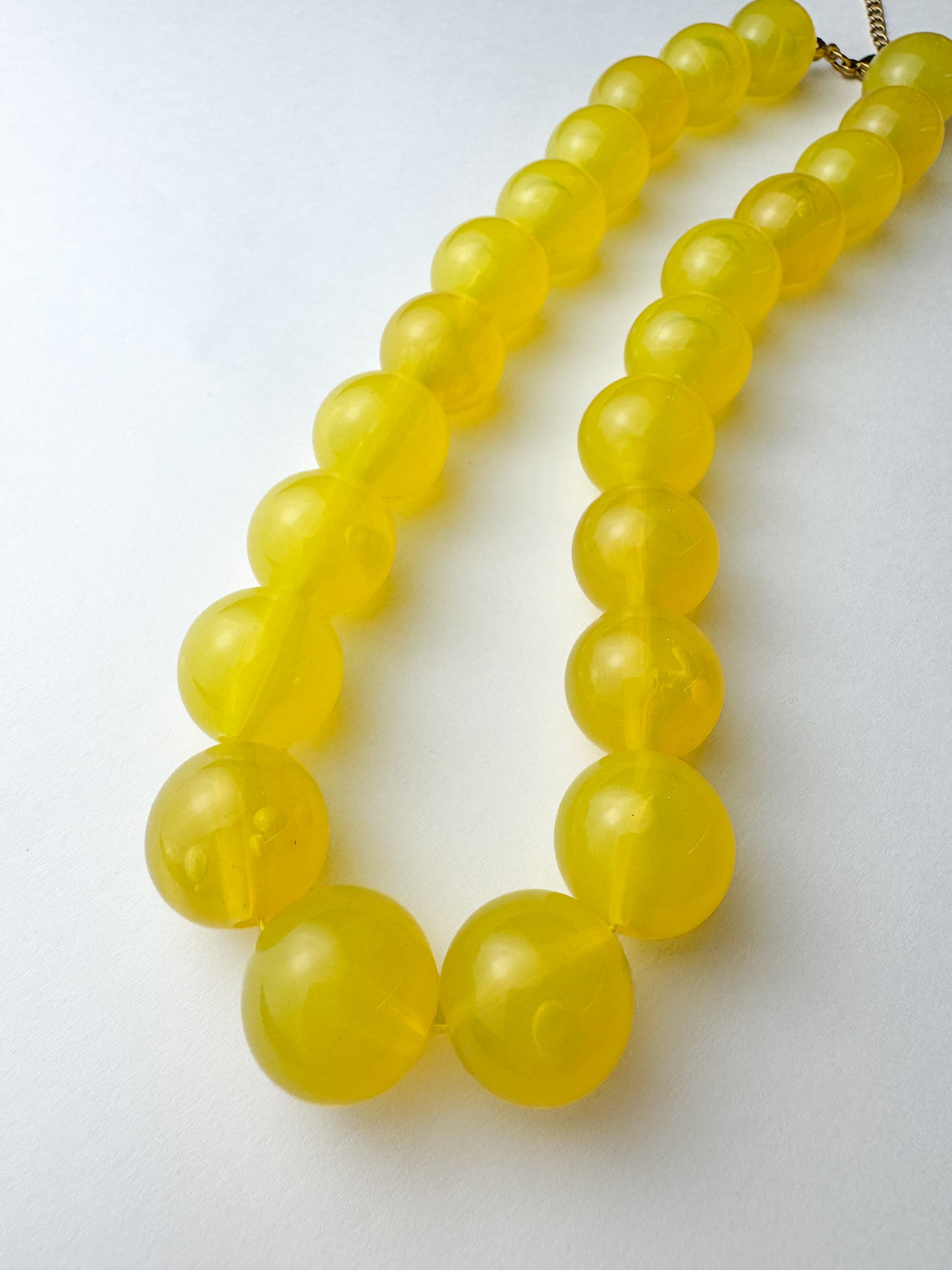 Sunshine Yellow Beaded Necklace