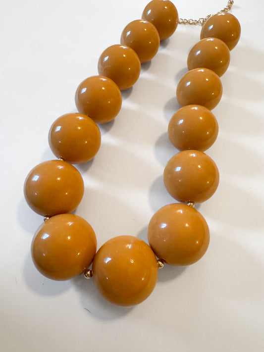 Oversized Mustard Yellow Necklace