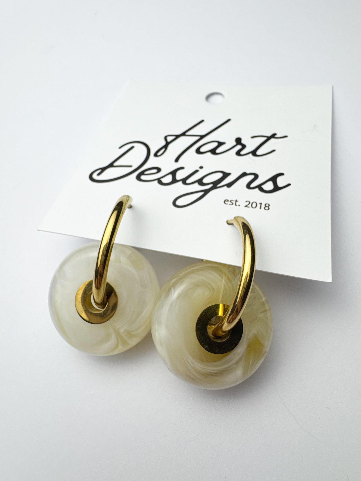 Tan Hoop Earrings