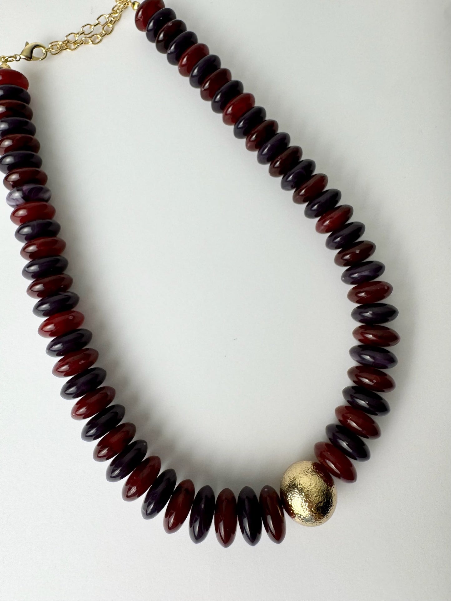 Red/Purple Beaded Necklace