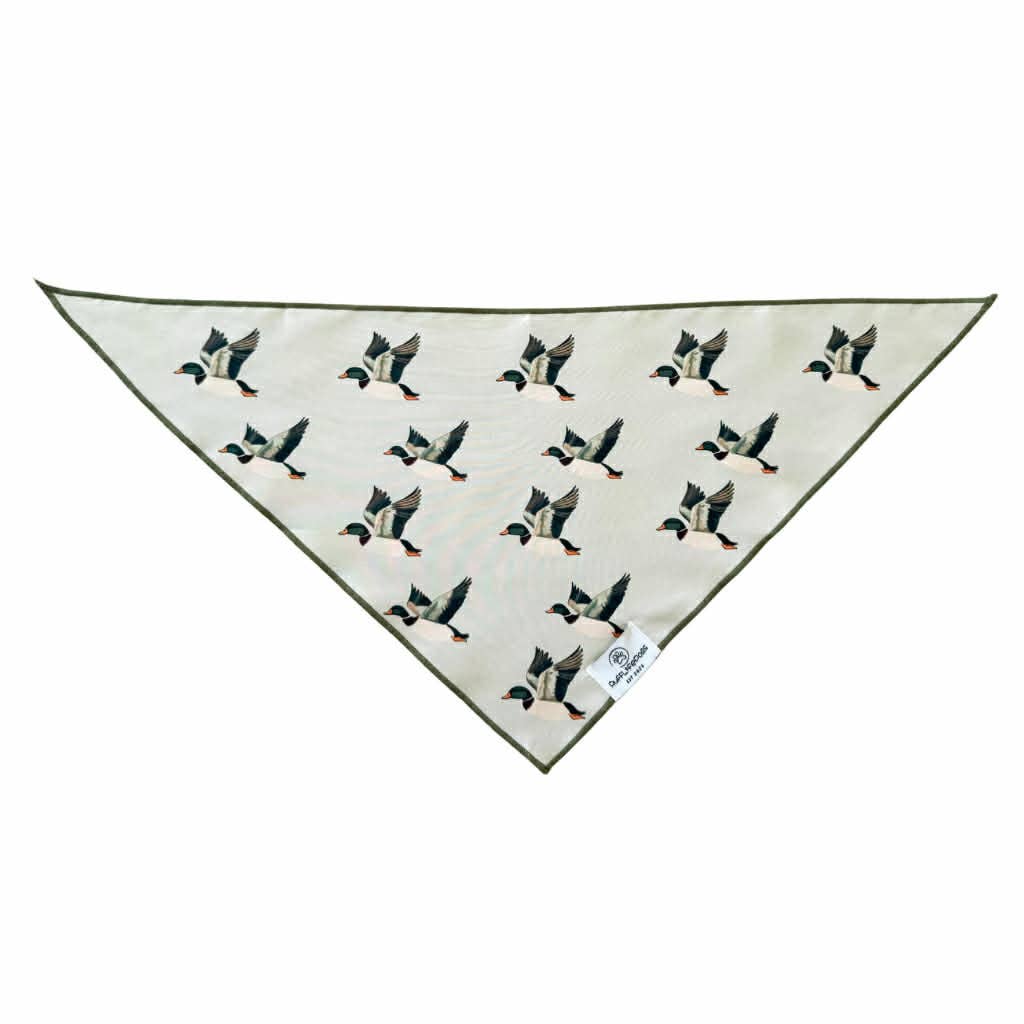 Mallard Duck Dog Bandana: L/XL