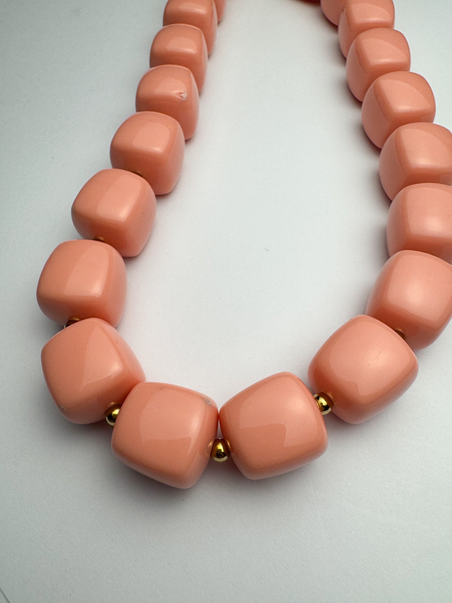 Bubble Gum Pink Beaded Necklace