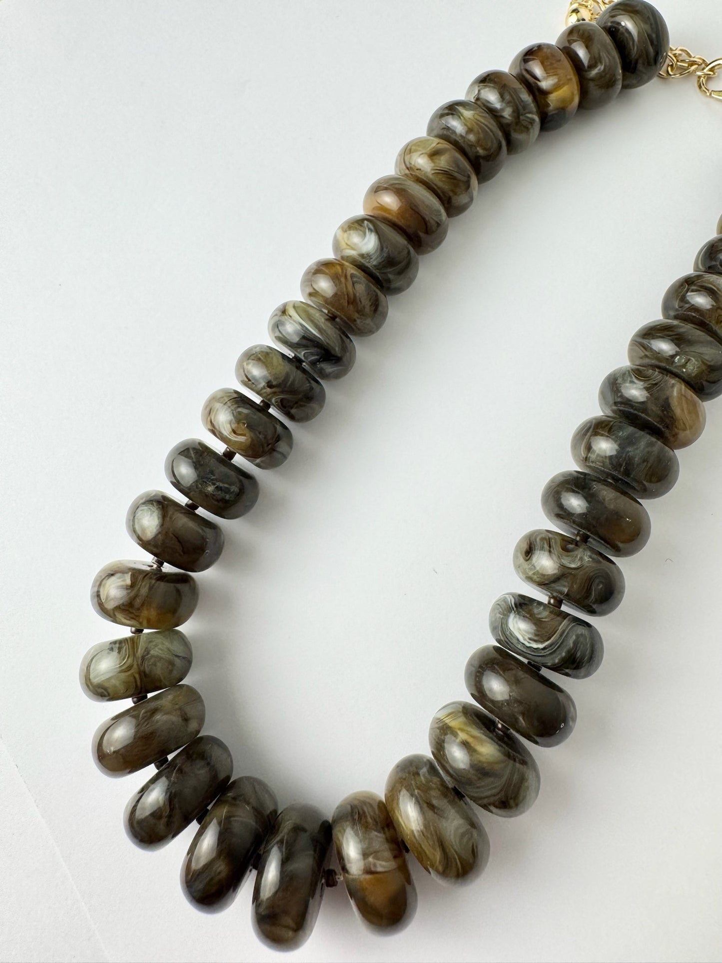 Brown Marble Chunky Necklace