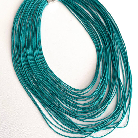 Multi Layer Magnetic Necklace Teal