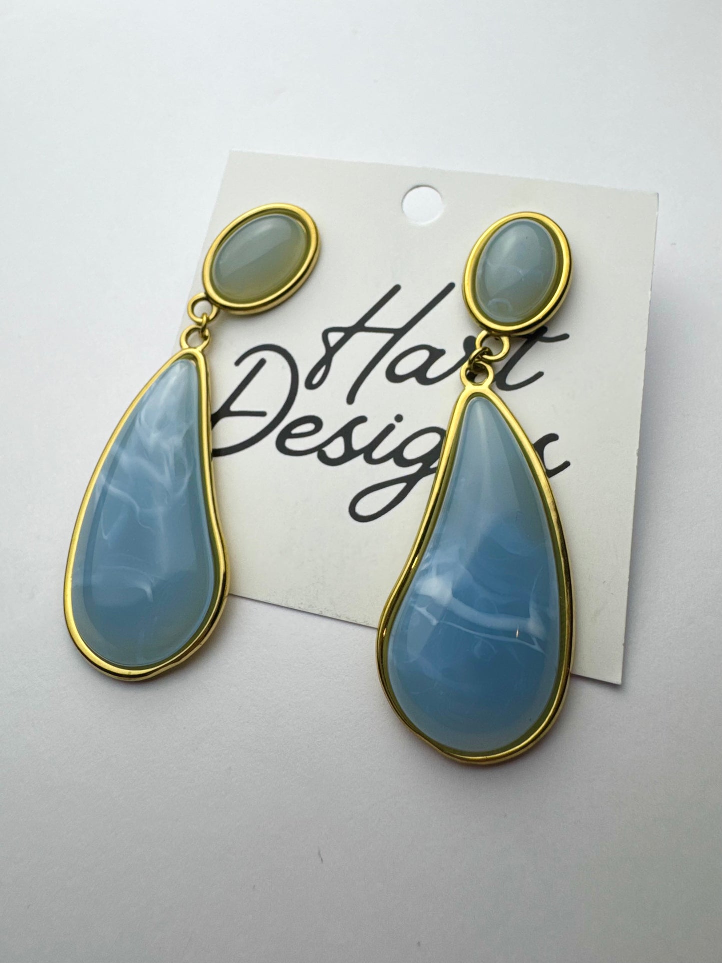 Blue Statement Earrings