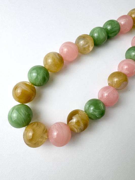 Pink and Green Multi Necklace