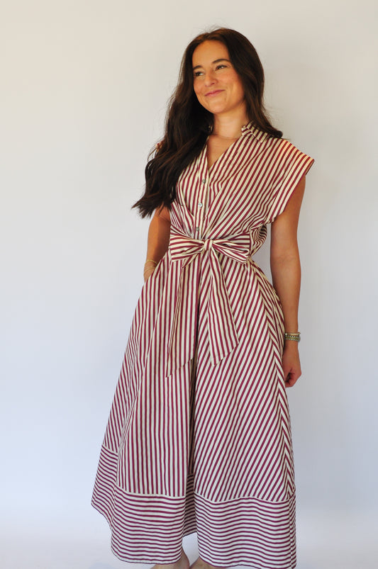 THE CAROLINE MAXI - BURGUNDY