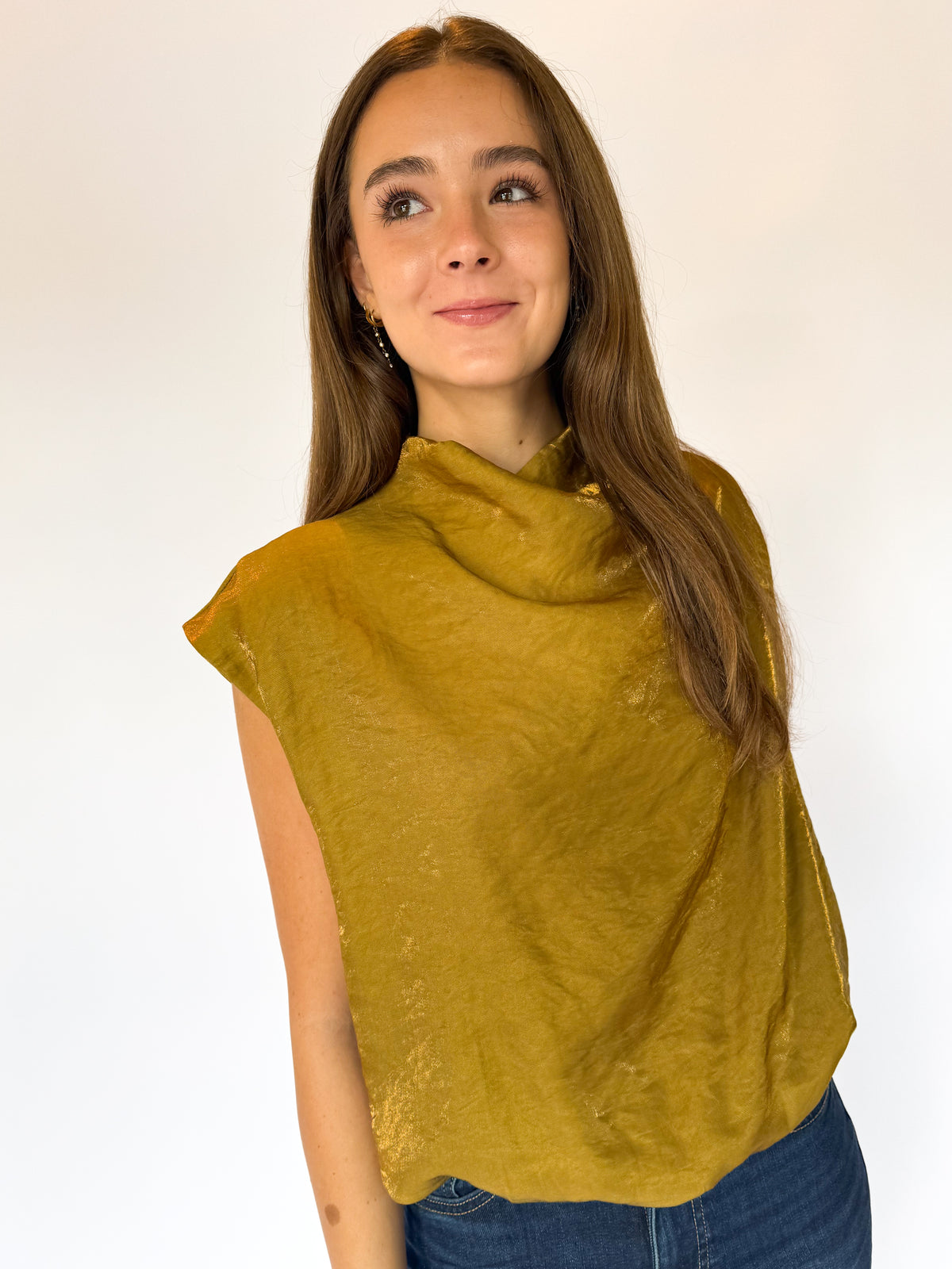 THE BRIELLE TOP - MUSTARD
