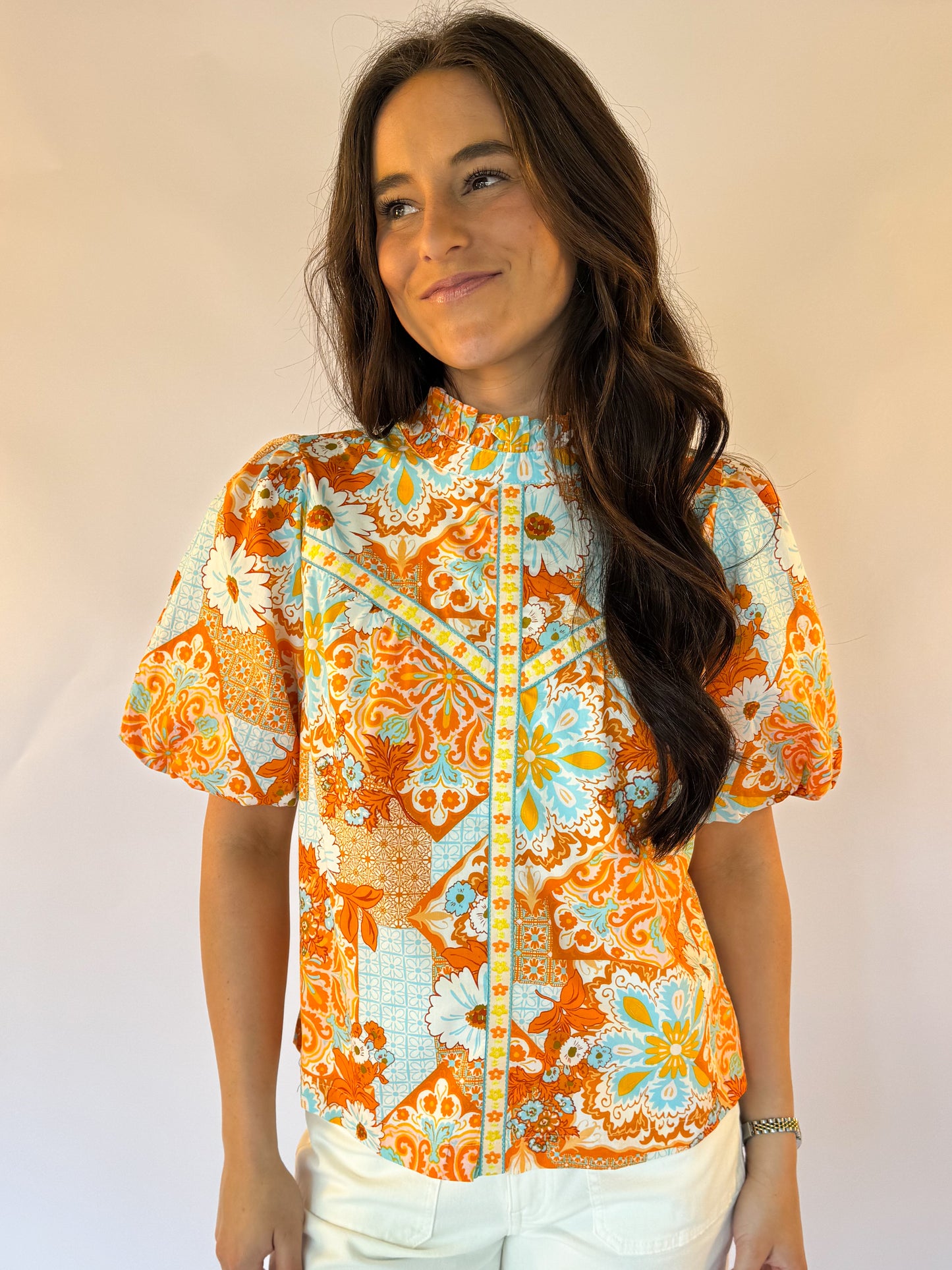 THE TRINITY FLORAL TOP
