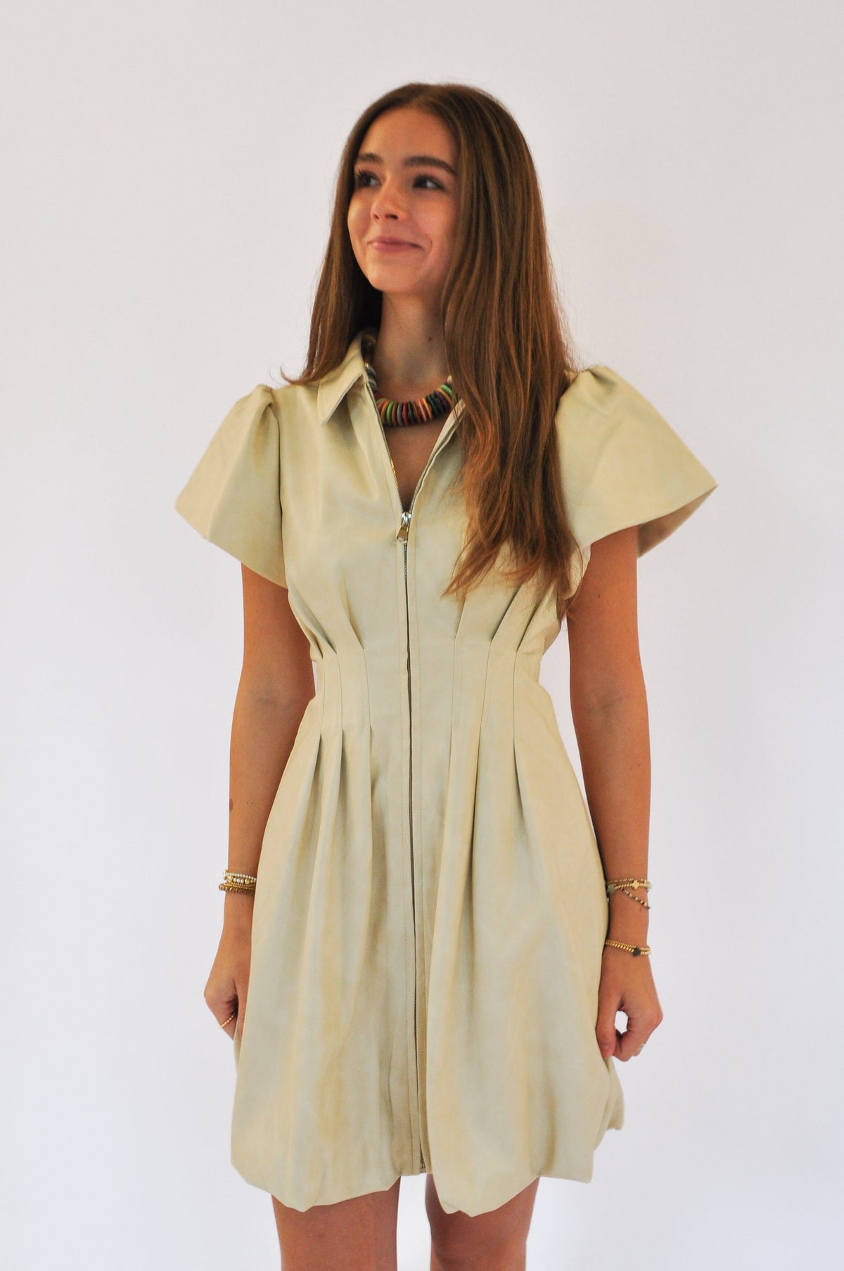 THE BELLE MINI LEATHER DRESS