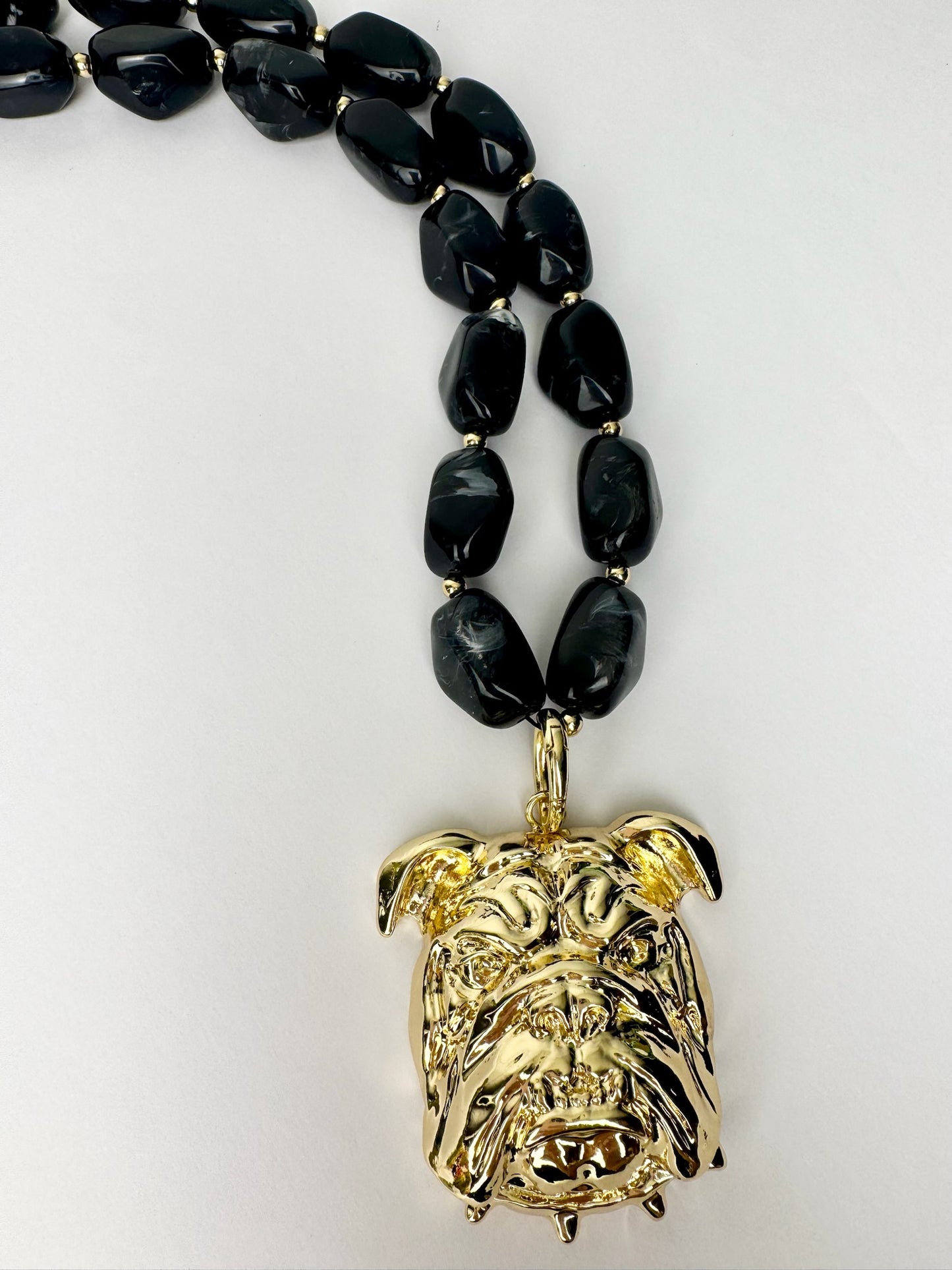 Black Bulldog Necklace
