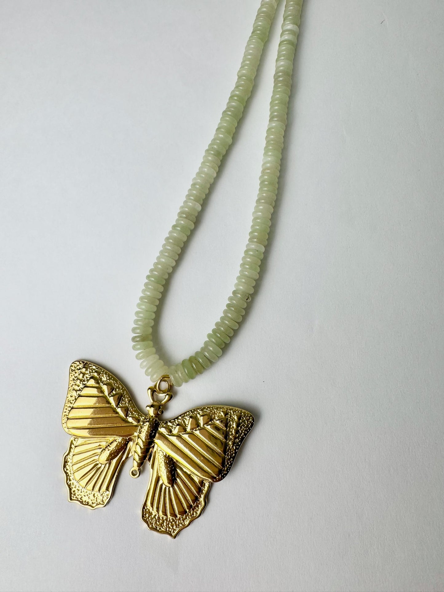 Grey Butterfly Necklace