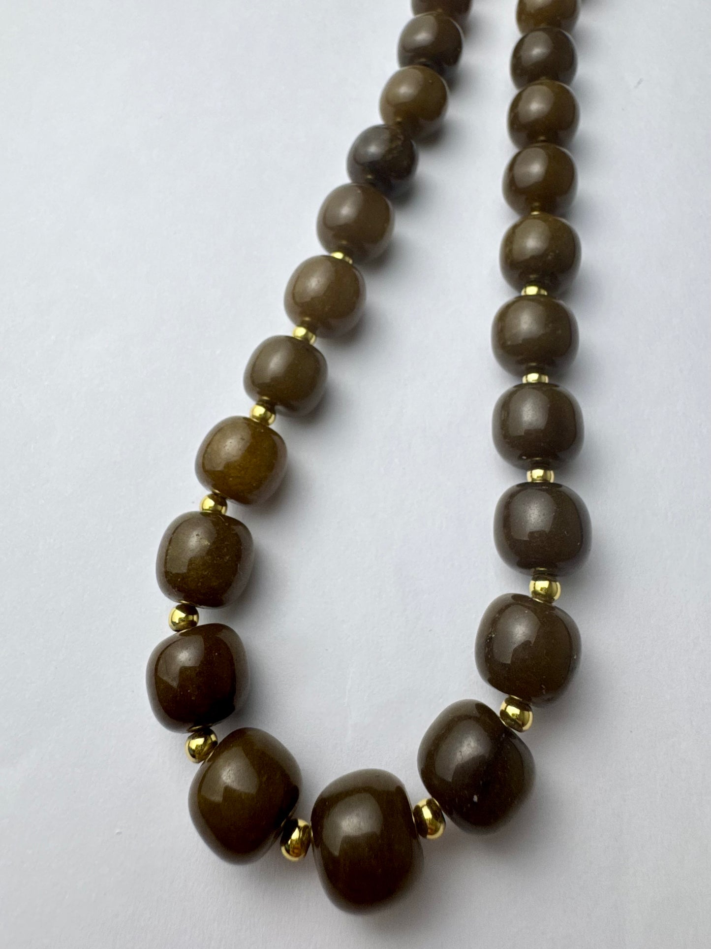 Brown Small Beaded Necklace
